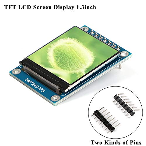 MakerFocus TFT LCD Screen Display 1.3inch TFT LCD Module, 240240 IPS 65K Full Color 3.3V with SPI Interface ST7789 IC Driver, 51 STM32 Arduino Routines for DIY