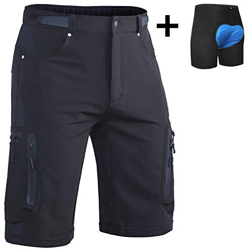 Ally Mens MTB Mountain Bike Short Bicycle Cycling Biking Riding Shorts Cycle Wear Relaxed Loose-fit