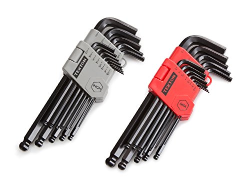 TEKTON Long Arm Ball End Hex Key Wrench Set, 26-Piece (3/64-3/8 in, 1.27-10 mm) | 25282