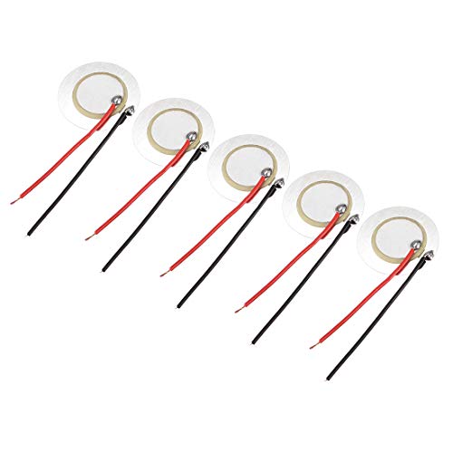 uxcell 5 Pcs Piezo Discs 20mm Acoustic Pickup Transducer Prewired Microphone Trigger Buzzer CBG Guitar