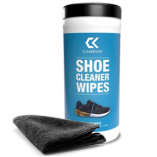 CleanKicks Shoe Cleaner Wipes - Removes Scuffs and Dirt Buildup - Includes Microfiber - (30 Count)
