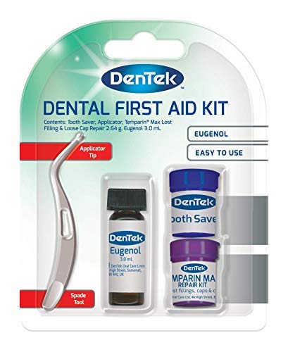 DenTek Toothache Kit | Instant Pain Relief | Contains Applicator, Toothache Medication, Temporary Filler, and Tooth Saver Jar