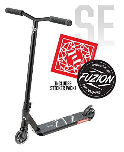 Fuzion Z250 Pro Scooters - Trick Scooter - Intermediate and Beginner Stunt Scooters for Kids 8 Years and Up, Teens and Adults – Durable, Smooth, Freestyle Kick Scooter for Boys and Girls (SE Black)
