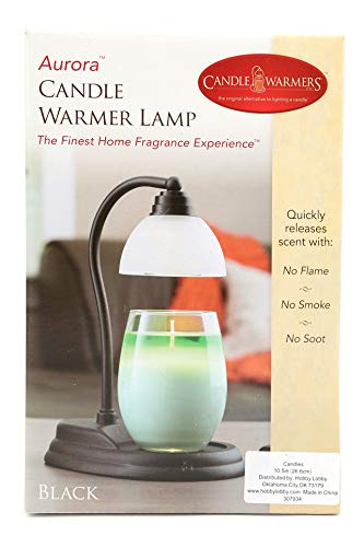 Candle Warmers Aurora Lamp, Black, 10-1/2 x 5 Inches