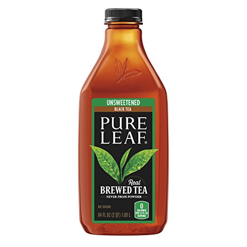 Pure Leaf Prepared Tea, Unsweetened Black Tea, 64 fl Oz Plastic Bottle