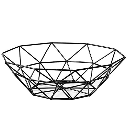 Fruit Stand Vegetables Serving Bowls Basket Holder for Kitchen Counter,Table Centerpiece Decorative,Countertop,Home Decor,Metal Iron Wire,Modern Stylish Rack for Banana,Fresh Veggie,Orange,Buffet,Eggs