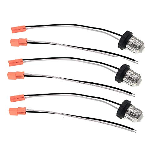 Medium Edison E26 Socket Adapter Base Male Screw in Light Socket Pigtail,E26 Sockets to Downlight Ceiling Light Bulb Adapter Convert (3 Pack of)