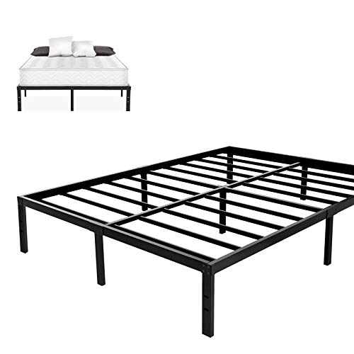 Heavy Duty Full Platform Bed Frame, NOAH MEGATRON 14 Inch Mattress Foundation Bed Frame, 12 Inch Under-Bed Storage,No Box Spring Needed (Full)