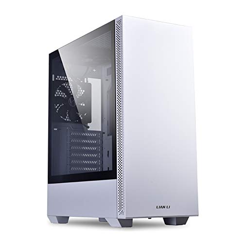 Lian Li Mid-Tower Chassis ATX Computer Case PC Gaming Case w/Tempered Glass Side Panel, Magnetic Dust Filter,Water-Cooling Ready, Side Ventilation and 2x120mm Fan Pre-Installed (LANCOOL 205, White)