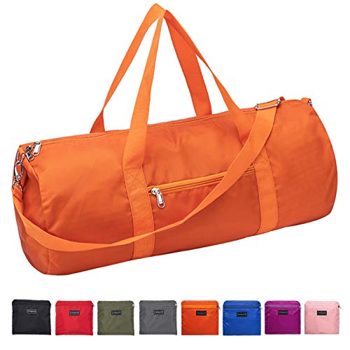 Vorspack Duffel Bag 28' Foldable Lightweight Gym Bag with Inner Pocket for Travel Sports - Orange