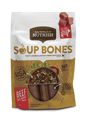 Rachael Ray Nutrish Soup Bones Dog Treats, Beef & Barley Flavor, 11 Bones