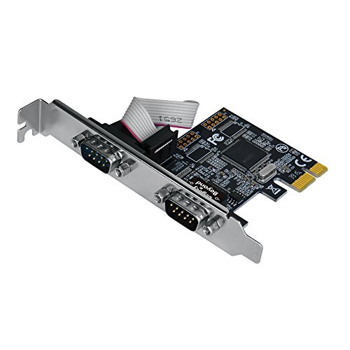 SIIG Legacy and Beyond Series 2 Port (Dual) Serial / RS-232 PCIe Card with 16C550 UART
