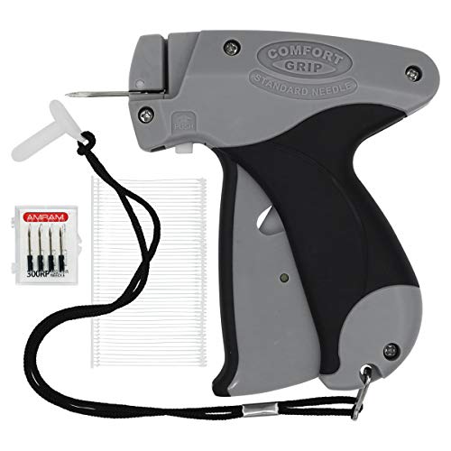 Amram Comfort Grip Price Standard Tagging Gun for Clothing with 5 Needles and 1250 Pieces of 2 Inch Attachments; for Standard Tagging Applications
