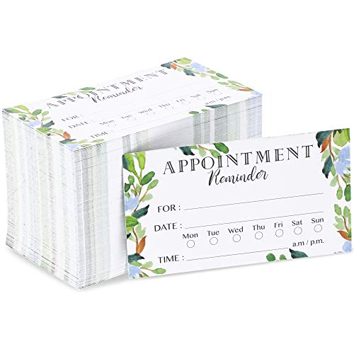Paper Junkie Appointment Reminder Cards (200 Count), Foliage Design, 3.5 x 2 Inches