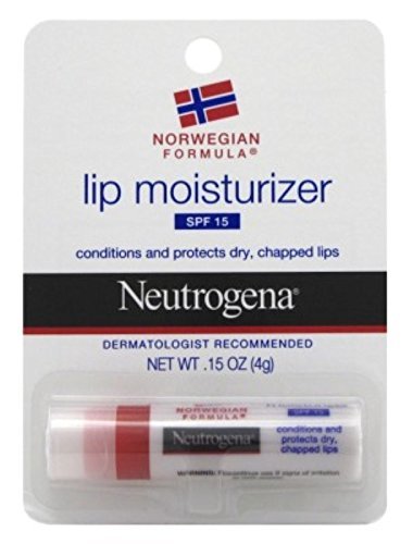 Neutrogena Norwegian Formula Lip Moisturizer With Sunscreen, Spf 15,.15 Oz. (Pack of 3)