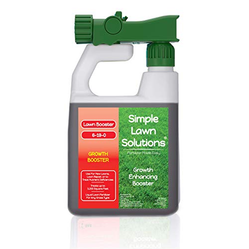 Simple Lawn Solutions Extreme Grass Growth Lawn Booster- Quality Liquid Spray Concentrated Fertilizer with Fulvic & Humic Acid- Any Grass Type (32 oz. w/Sprayer)