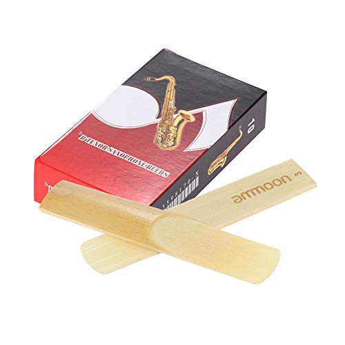 ammoon 10-pack Pieces Strength 3.0 Bamboo Reeds for Bb Tenor Saxophone