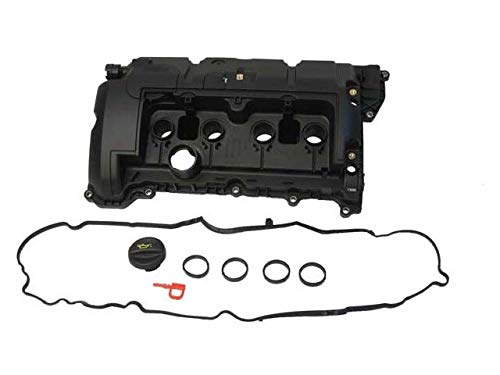 Valve Cover with Gasket Set and Crankcase Vent Valve - Compatible with 2007-2015 Mini Cooper