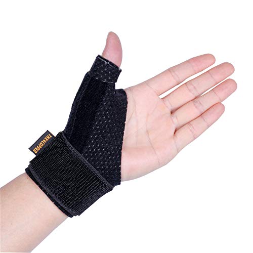Thx4COPPER Reversible Thumb & Wrist Stabilizer Splint for BlackBerry Thumb, Trigger Finger, Pain Relief, Arthritis, Tendonitis, Sprained, Carpal Tunnel, Stable, Lightweight, Breathable