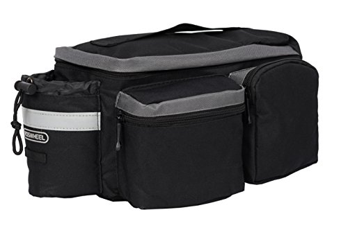 Roswheel 14024 Convertible Bike Bicycle Rear Rack Seat Pannier Trunk Bag with Cup Holder