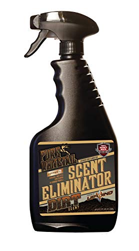 Pure Whitetail Scent Eliminator Spray - Dirt - 22oz Powered by Upwind - Deodorizes, Eliminates, Destroys and Kills Unwanted Odors While Providing Dirt Cover Scent