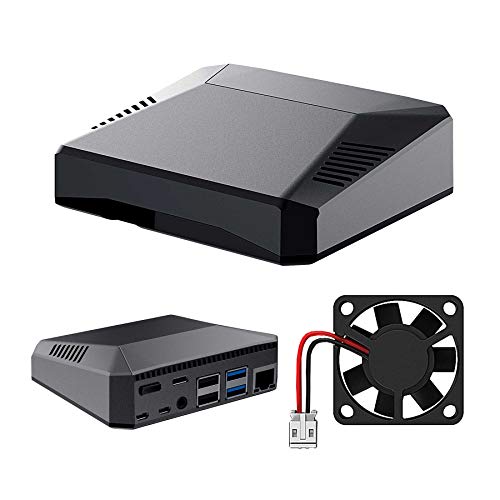 Argon ONE Raspberry Pi 4 Case with Cooling Fan and Power Button | Supports Retro Gaming, Movies, and Music | for Raspberry Pi 4 Model B
