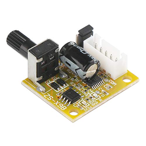 BLDC Motor Controller, DROK Mini BLDC 3-Phase Brushless Sensorless Motor Driver Control DC 5V-12V 15W Speed Regulator Controller with Knob