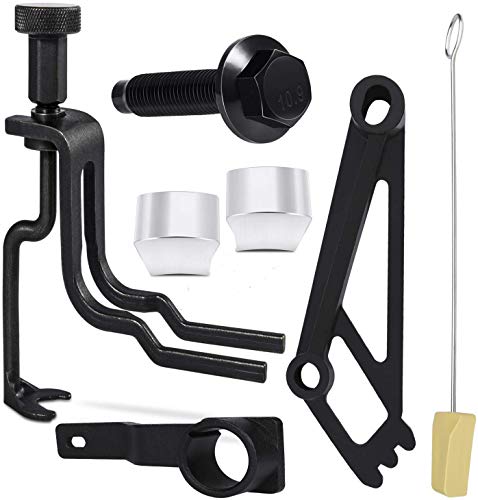 Valve Spring Compressor Tool & Crankshaft Positioning Tool & Cam Phaser Holder & Timing Chain Locking Wedge Tool & Crank Pulley Bolt and Cam Phaser Lockout Kit for Ford 4.6L 5.4L 6.8L 3V Engines