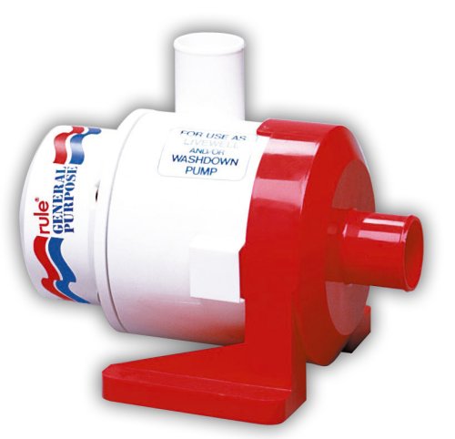 Rule 17A Marine Rule 3800 Marine General Purpose Centrifugal Pump (3800-GPH, 12-Volt) , White/Red