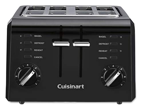 Cuisinart 4 CPT-142BK 4-Slice Compact Plastic Toaster, Black