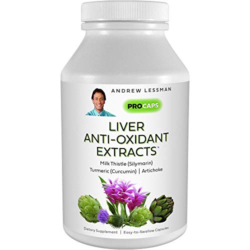 Andrew Lessman Liver Anti-Oxidant Extracts 240 Capsules – Supports The Hard-Working Tissues of The Liver, Promotes Optimum Liver Health & Function, with Milk Thistle, Turmeric and Artichoke Extracts
