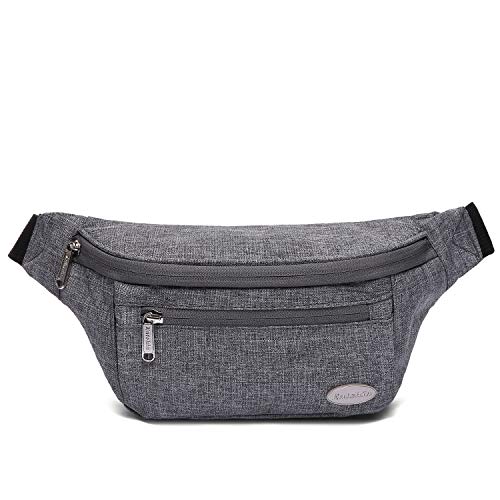 Entchin Fanny Pack for Hiking,Running and Travel (Gray)