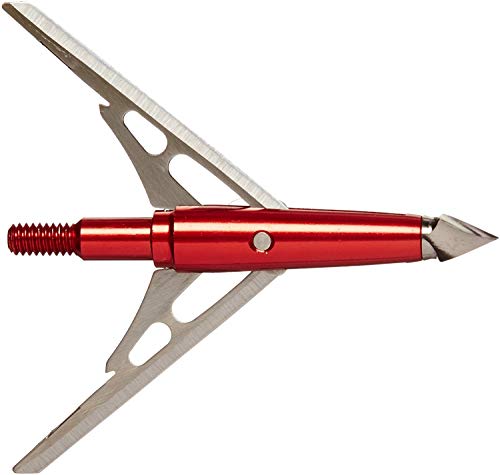 Rage Xtreme Chisel Tip 2 Blade Broadhead, 100 Grain with Shock Collar Technology - 3 Pack, red, Model:55100