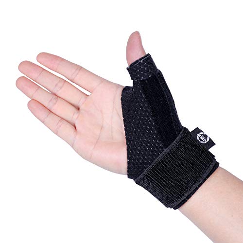 Dr.Welland Reversible Thumb & Wrist Stabilizer splint for BlackBerry Thumb, Trigger Finger, Pain Relief, Arthritis, Tendonitis, Sprained and Carpal Tunnel Supporting, Lightweight and Breathable
