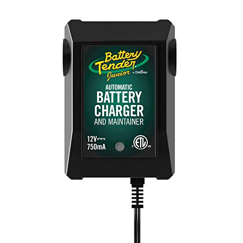 Battery Tender Junior Charger and Maintainer: Automatic 12V Powersports Battery Charger and Maintainer for Motorcycle, ATVs, and More - Smart 12 Volt, 750mA Battery Float Chargers - 021-0123