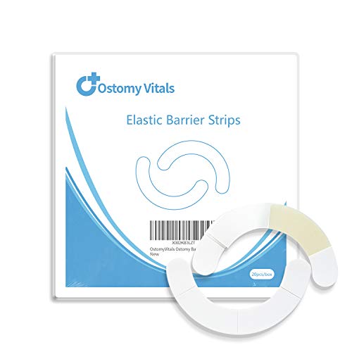 OstomyVitals Ostomy Barrier Tape | Ostomy Barrier Strips | Elastic Barrier Strips for Ostomy Bag | [Pack of 20]