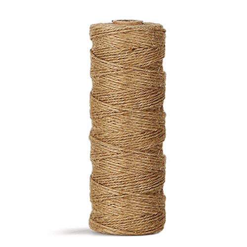 Natural Jute Twine Durable Industrial Packing Materials Heavy Duty Natural Brown Twine Jute Rope/String 328ft/100m for Arts, Crafts & Gardening Applications
