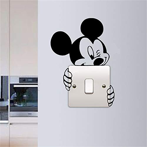 Mickey Mouse Wall Art Decal Sticker Light Switch Sticker Mickey Mouse Wall Decoration Beauty Kid Sroom Poster Mural Modern Lifestyle