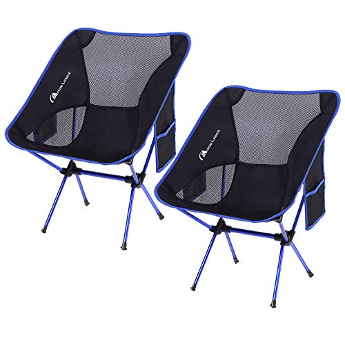 MOON LENCE Outdoor Ultralight Portable Folding Chairs with Carry Bag Heavy Duty 242lbs Capacity Camping Folding Chairs Beach Chairs