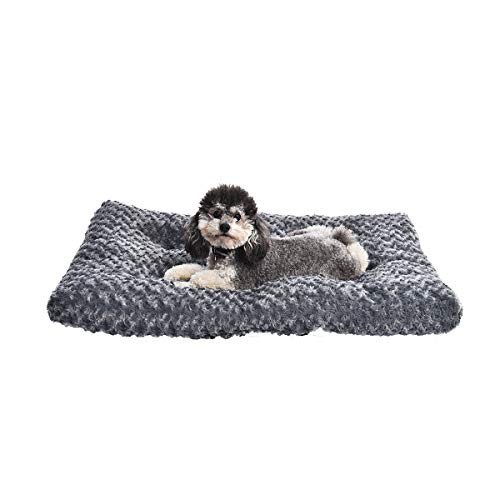 AmazonBasics Pet Dog Bed Pad, 35 x 23 x 3 Inch, Grey Swirl