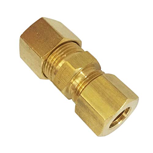 Metalwork Compression Union Brass Tube Fitting, 3/16' OD x 1/4' OD 2pcs