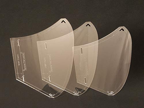 Face mask Plastic Sewing Template Fitted Pattern Filter Pocket Small Medium Large for Production Sewing - templates Made in USA
