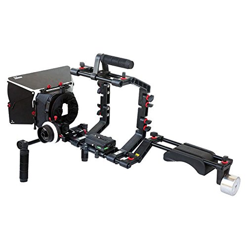 FILMCITY DSLR Camera Cage Shoulder Mount Rig Kit (FC-03) with Follow Focus & Matte Box | Shoulder Stabilizer Support for Video DV Camcorder HD DSLR | Best Affordable Kit