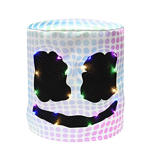 Heneray Halloween Kids Decoration Game Fans Cosplay LED Glowing Nightclub DJ Mask Helmets Novelty Music Festival Props Costume Masks (Multicolored, One Size)