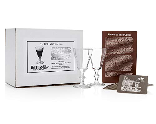History Company Set of 2 Original San Francisco 6-ounce Irish Coffee Glasses (Gift Box)