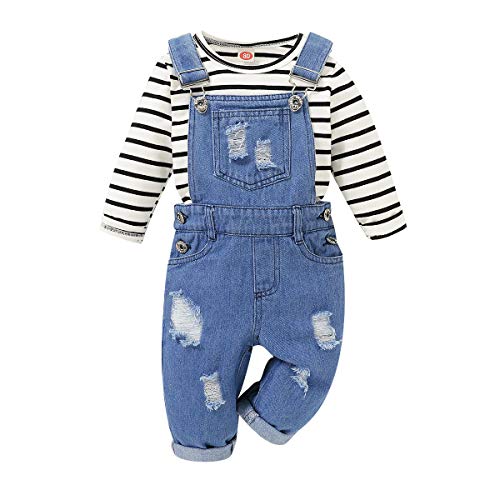 Kids Toddler Baby Girls Boys Denim Jumpsuit Romper Suspenders Overalls Long Sleeve Fall Outfits Winter 3T 4T Girls Clothes