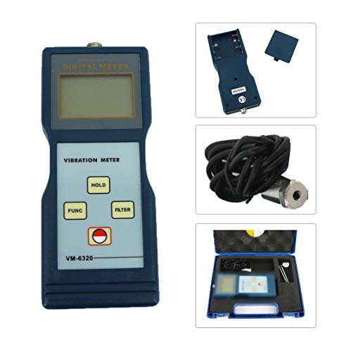 CNYST Vibrometer Vibration Meter Testing with Acceleration Velocity Displacement Measuring Velocity Range 0.01~199.9mm/s True RMS