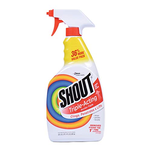 Shout Triple-Acting Laundry Stain Remover Spray Bottle for Everyday Stains, 30 fl oz Value Pack