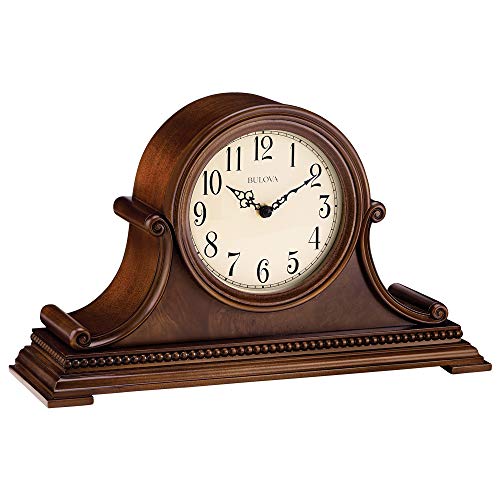 Bulova B1514 Asheville Mantel Clock, Brown Cherry