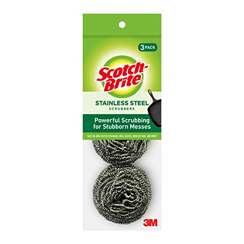 Scotch-Brite Stainless Steel Scrubbers, 3 Count